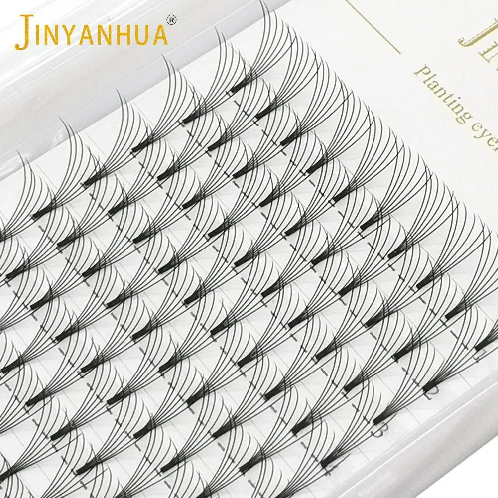JINYANHUA NEW Short Stem 6D/7D/8D Russian Volume Eyelashes Extension Pre Made Fans 0.07mm Mink Lash Eyelash Individual Extension 2026 New