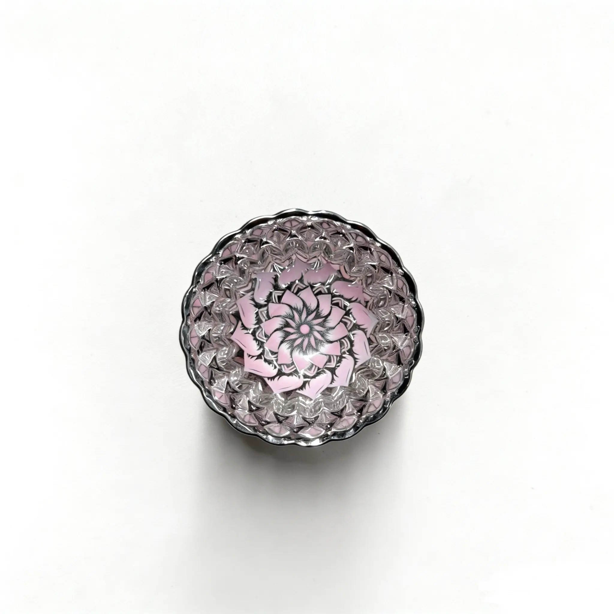 Artisan Pink Lotus Jian Zhan Tea Cup - Intricate Cut-Out Ceramic Collectible, Silver-Accented, Ideal for Birthday Gifting, Handcrafted, Birthdays