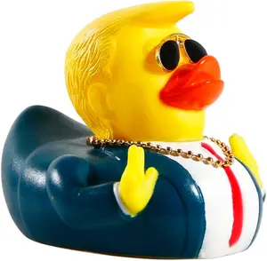Trump Rubber Ducks Car Duck Dashboard Decoration Squeak Trump Ducks Toys Car Ornaments