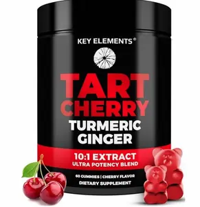 [Ultra Strength] Tart Cherry Gummies Extract with Turmeric & Ginger - Natural Tart Cherry Supplement for Uric Acid Cleanse Support & Recovery Gummies