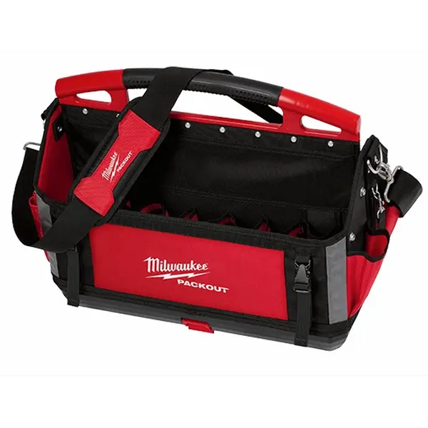Milwaukee 48-22-8320 20" PACKOUT™ Heavy Duty Tool Organizing Bag with Zippered Slots for Jobsite Tool Organization, Heavy Duty Tool Bag