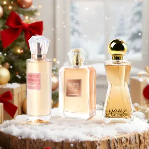 3PACK/300ML Women's Christmas Perfume Set Floral Woody Gourmand Scents with Rum Vanilla Peach Jasmine, Festive Holiday Fragrance Collection for Her