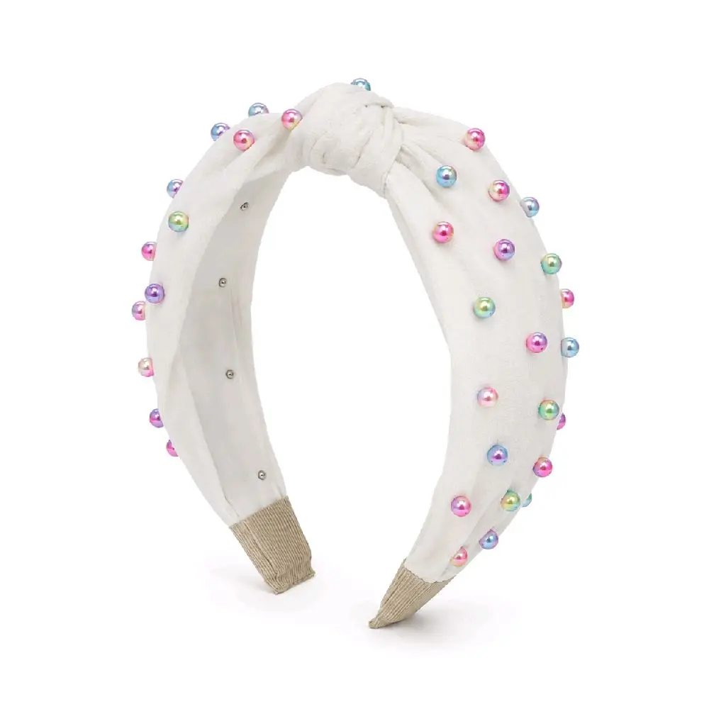 Unisex Cotton Beaded Headbands - Elastic, Cute Bow, Cute Snowflake & Snowman Design, Multi-Colored Beads, Warm Hair Accessory, Ideal Gift for Outdoor Activities, Cute Snowflake Design