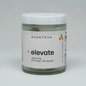 AVANTERA Elevate Edible Dietary Supplement Capsules, 60-Count 1-Month Supply, Healthcare Herbal Supplement with Travel Pill Case