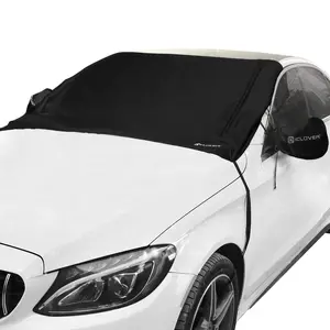 HOMEYA Windshield Car Snow Cover for Ice And Snow, 600D Oxford Winter Frost Protector with Side Mirrors Cover + Support Rod, All Weather Front Window Automotive Accessories, Fits Most Trucks Suvs Vans