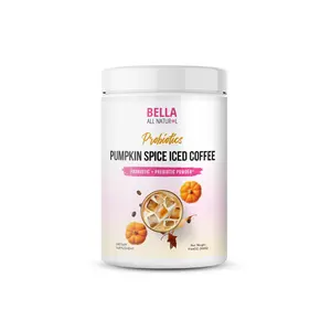 Bella All Natural Probiotics Pumpkin Spice Iced Coffee Prebiotics Powder for Daily Use