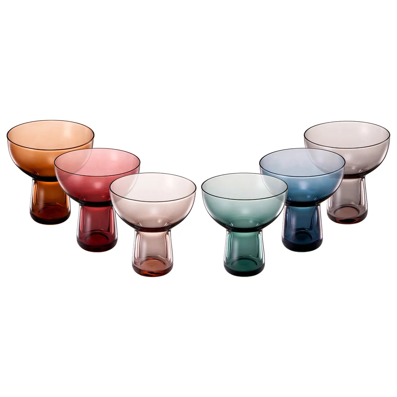 Crystal Stemless Margarita Glasses, Set of 6