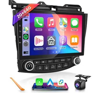 2+64G for Honda Accord 7th 2003 2004 2005 2006 2007 Wireless Carplay/Android Auto,Android Car Radio Stereo 10.1 Inch Touch Screen GPS Navi WiFi Bluetooth FM/RDS Mirror Link SWC Backup Camera
