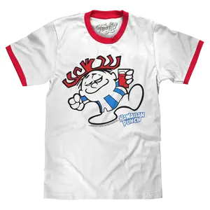 Hawaiian Punch Ringer T-Shirt - White/Red