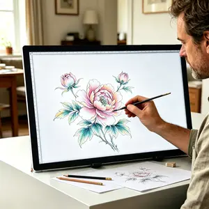 A2 60x40cm LED Light Pad with Stand for Diamond Painting Three-Brightness USB-Powered Light Board for Art Drafting & Calligraphy,   copy board  office desk supply.
