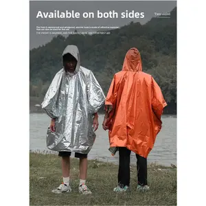 Outdoor Multi-Functional Adult Poncho Raincoat Mountaineering Hiking Multi-Purpose Poncho Riding Travel Portable Backpack Raincoat