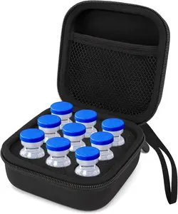 Peptide Storage Vial Box Organiser Case Fits Standard 10ml U-100 Vials, 9 Slots