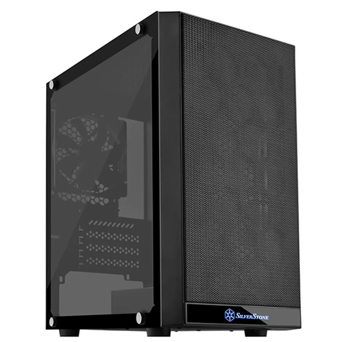 212 MAIN Micro-ATX Black Plastic Frame Side Panel - Compact Form, Cooling Slots, SilverStone Technologies Plastic Bezel Windows