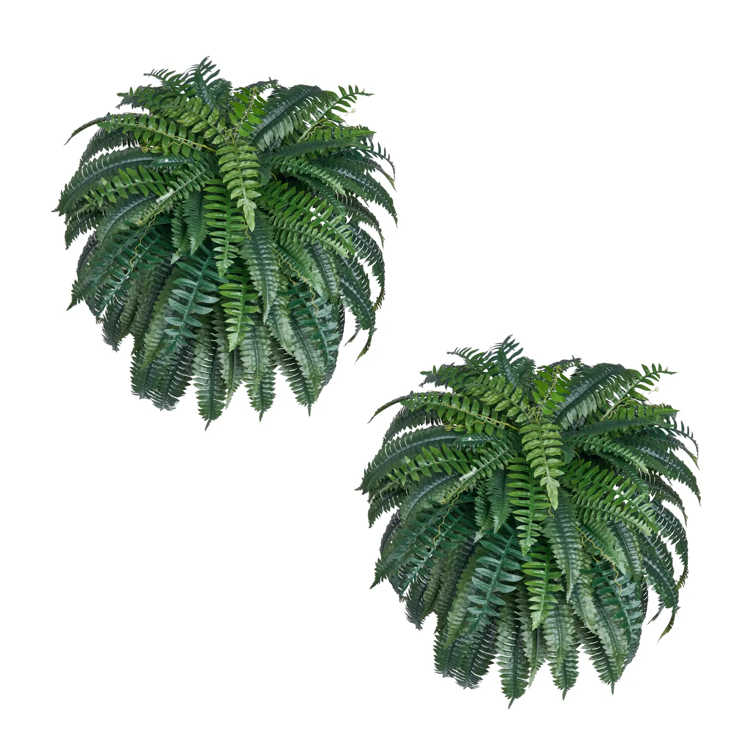 VEVOR Silk Artificial Boston Ferns, 43-47 in Natural Spread Diameter, 88-Branch Lightweight Decorative Plants, Hanging Fake Wall Decor for Home & Office (Basket/Flowerpot Unincluded)