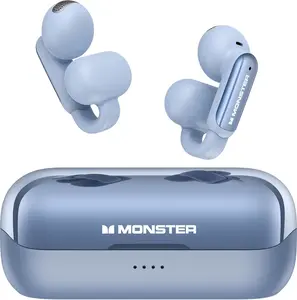 Monster Open AC601 earbuds wireless, Comfort Clip-On Bluetooth Earphones, Bluetooth 5.4 Earbuds with Environmental Noise Cancellation, IPX5 Waterproof & Touch Control Wireless Headphones