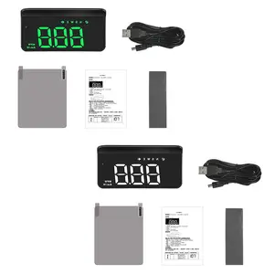 Car Head Up Display Speedometer, M1 GPS HUD Dashboard Windshield Projector, Rechargeable On-board Computer Car Speed Display with Speeding Alarm System Projector