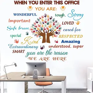 Office Wall Stickers Inspirational Quotes Decals - Colorful Motivational Wall Decals for Office Home Decor, Peel and Stick Design
