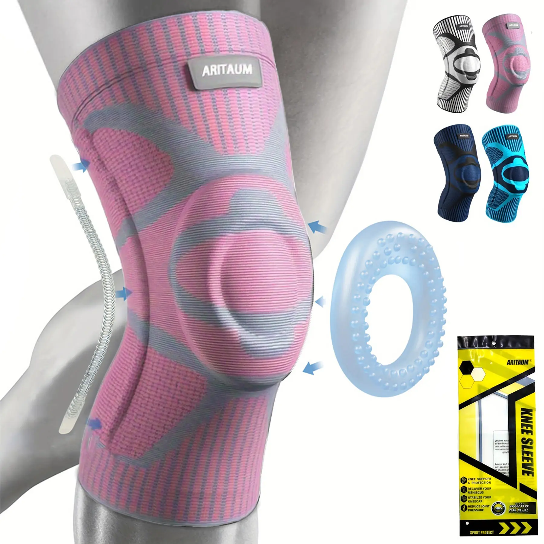 Sports Knee Sleeve for Runner, Workout, Gym, Basketball, Volleyball, Hiking Spicy Dill knee pain Breathable Sponge Knee Pads Tool volleyball tool basketball gear Leg Protector Leg Supporter woman football Knee brace