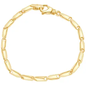 Men's Link 14k Gold (30gram) or Platinum (48gram) 4mm Bracelet 9"