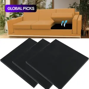 40D Square Sofa Cushion Support, for Solving Sunken Seat Problems, Insertable High-Rebound Sofa Pad, Durable Cushions, Fixes Sofa Sunken Areas to Improve Comfort, Dimensions: 20"X20"x1.6", Black/Gray #GLOBAL PICKS