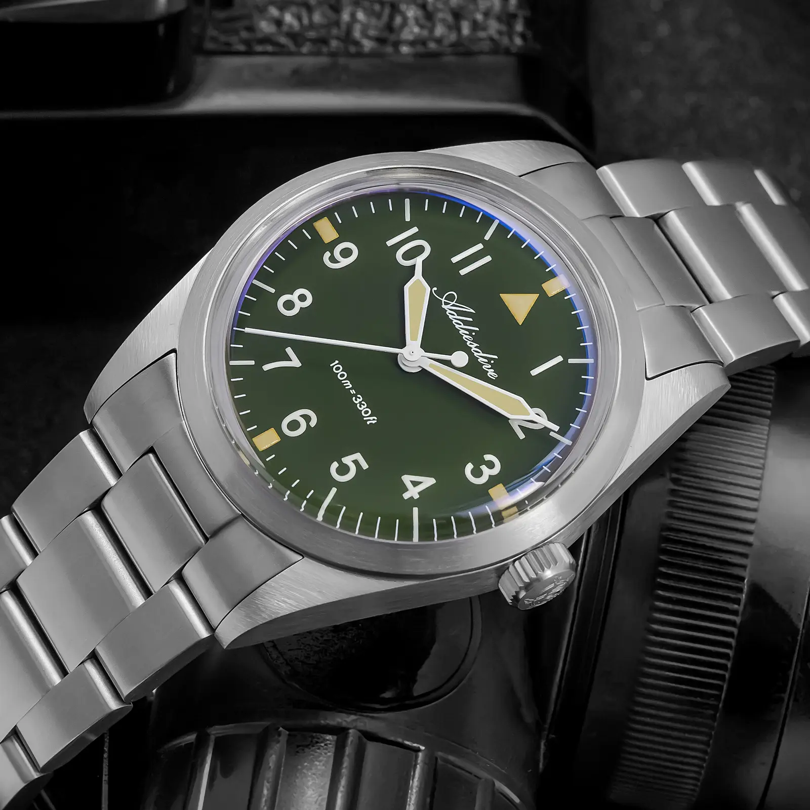 (Clearance) ADDIESDIVE Titanium Watches for Men Pilot Watch - 80g Ultra-Lightweight. Sweep Second Hybird Movement, Super Lume, 100m Waterproof,