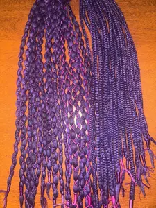 Impress wool dreadlock extensions, braids, locs, violet