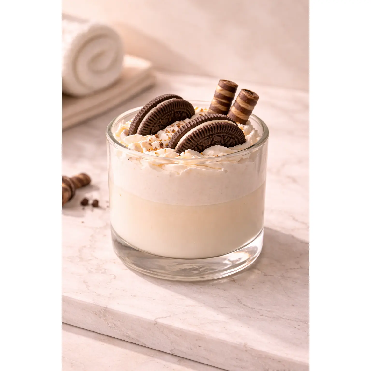 Midnight Cookies & Crème – Handcrafted Dessert Candle