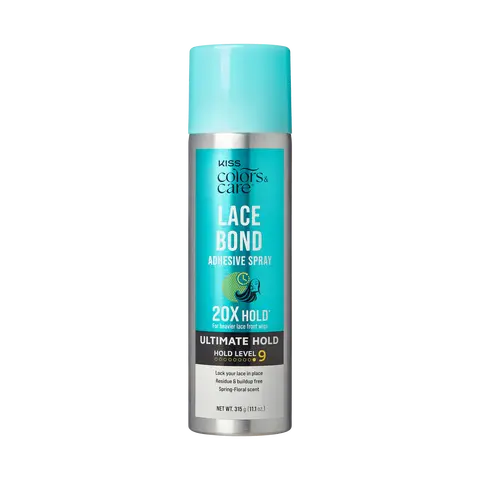 Kiss Colors & Care Lace Bond Spray | Ultimate Hold, Wig Adhesive Spray, Wig Glue, 11.1 oz, Hair Care