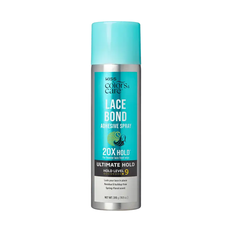 Kiss Colors & Care Lace Bond Spray | Ultimate Hold, Wig Adhesive Spray, Wig Glue, 11.1 oz, Hair Care