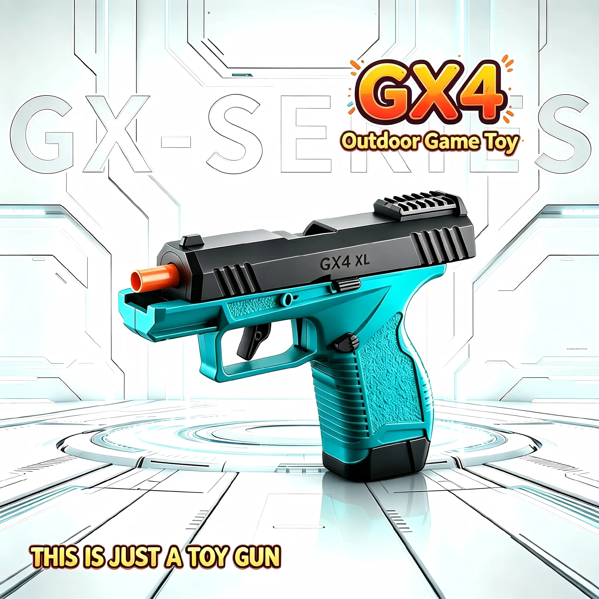 GX4 Mini Shell-Ejecting Toy Blaster, Safe Outdoor Play Gift for Kids (TOY ONLY), Blasters, Toys Miniblaster