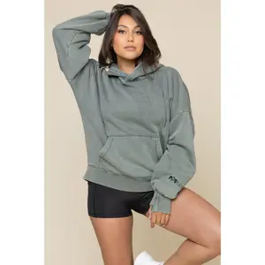 Boxy Boyfriend Hoodie - Vintage Forest Fern