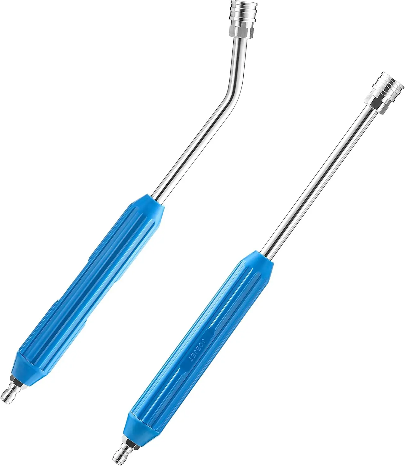 JOEJET Pressure Washer Extension Wand 17 Inch, Stainless Steel Power Washer Wand with Molded Grip, 30 Degree Curved Pressure Washer Wand for Gutter and Undercarriage, 1/4" Quick Connect, 2 Pack, DealsForYouDays