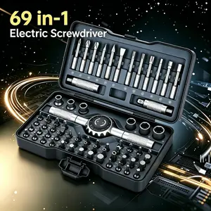 69 in 1 Ratchet Screwdriver Set, DIY Magnetic Detachable Combination Screwdriver Repair Tool Kit, Suitable for Bicycles, Furniture, Computers