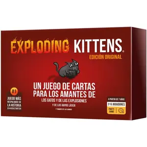 Exploding Kittens Exploding Kittens Card Game for Cat Lovers and Explosions, from 7 Years, for 2 to 5 Players, 15 Minutes per Game, Spanish