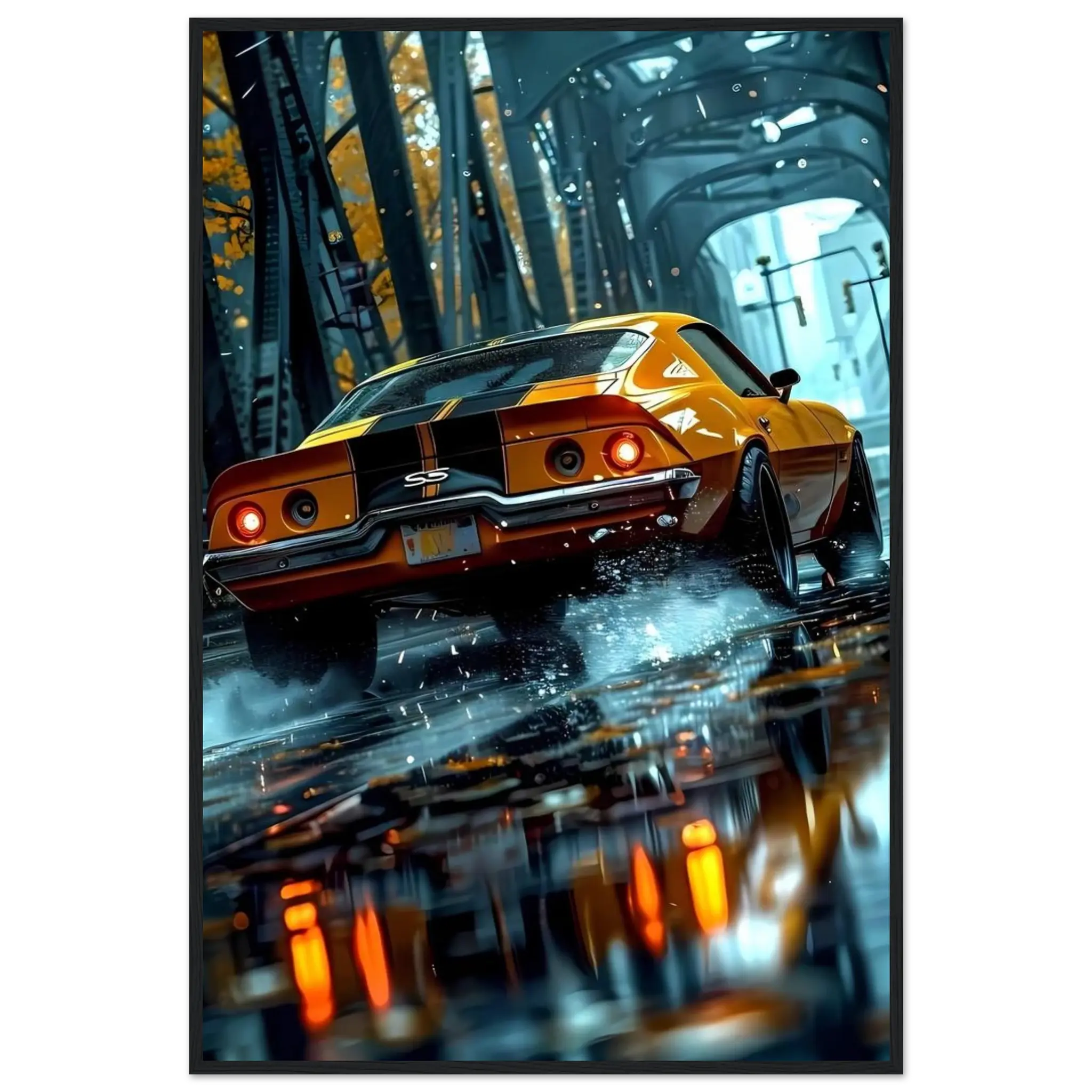Bumblebee - Shatterproof Plexiglass  Wooden Framed Poster