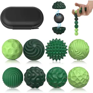 8PCS Magnetic Sensory Weighted Magnet Fidget Balls, Stress Relief Toys for Teens Adults with ADHD Autism Anxiety, Quiet Office Desk Gadget Hand Therapy Sensory Gift (Green)