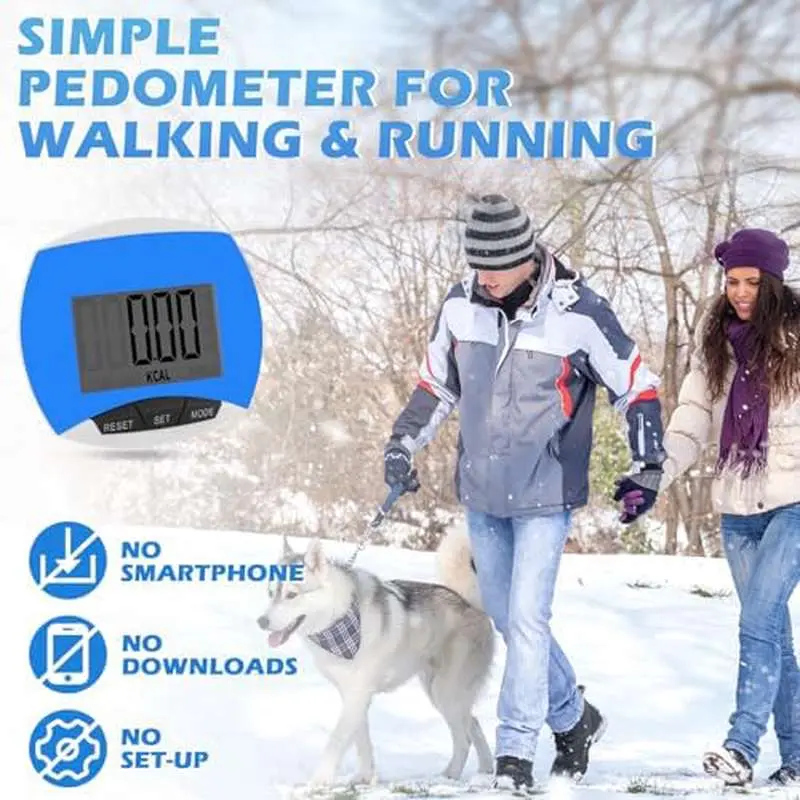 Portable Clip- Step Tracker Pedometer - Step/Mile/Calorie Counter with ...