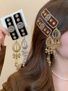 Women's French Vintage Velvet Bell Tassel Hair Clip, Fashionable Versatile Hair Accessory, Elegant Design for All Occasions, Barrettes Hair Clips