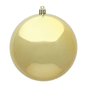 Vickerman 6" Gold Shiny Ball Christmas Ornament , 4 per Bag