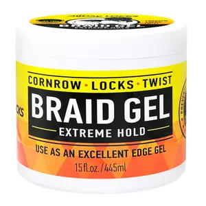 AllDay Locks Braid Gel (15 oz) | Extreme Hold, High Shine | Frizz & Flake-Free Edge Control | Tea Tree, Lavender, Peppermint Oil | Slick & Style Braids, Locks, Twists, Cornrows | 15 oz