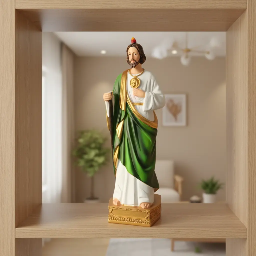 8.5-Inch Saint Jude Statue - Elegant Resin Statue, Perfect Religious Gift For Home Decoration Christmas Decorations Home Christmas Gifts Christmas Decor