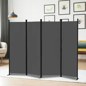 Gaptainer 4 Panel Room Divider,Folding Privacy Panel Screens for Office Home Dorm Separation,Freestanding Patition Screen Fabric Panel Wall
