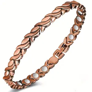 Female Comfort Magnetic Copper, Lymphatic Drainage Treatment 99.99% Solid Copper Magnet Including Size Tools Bangle
