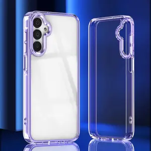 Clear Hard Acrylic Protective Case For Samsung Galaxy A17 A07 A37 A57 A06 A16 A26 A36 A56 A15 A35 A55 A14 A34 A54 S24 S25 FE Plus Ultra 5G Bumper Shockproof Transparent Cover