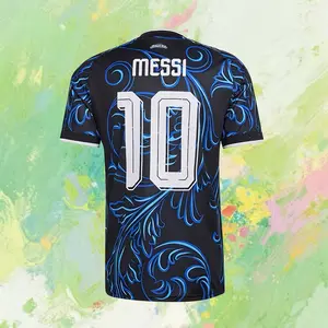 10# Meesi 2026 Argentina Away Short Sleeve Soccer Jersey Quick-Dry