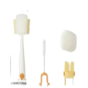 Multipurpose 5-in-1 Cup Washing Tool Long Handle 360 Degree Rotation Baby Bottle Cleaner Brush Convenient Water Bottle Cleaner Bottlewasher