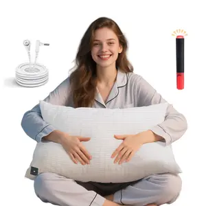 Ali King Grounding Pillowcase, 9% Pure Silver Fiber + 91% Soft Organic Cotton Earth Grounding Pillow Cases with Grounding Cord for Improve Sleep Silky Fitted Sheet Bed Sets Supplies