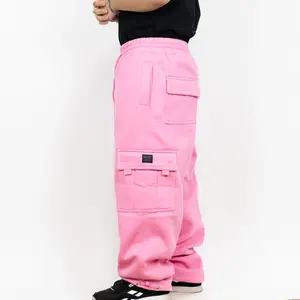FB County Pink Cargo Sweat Pants