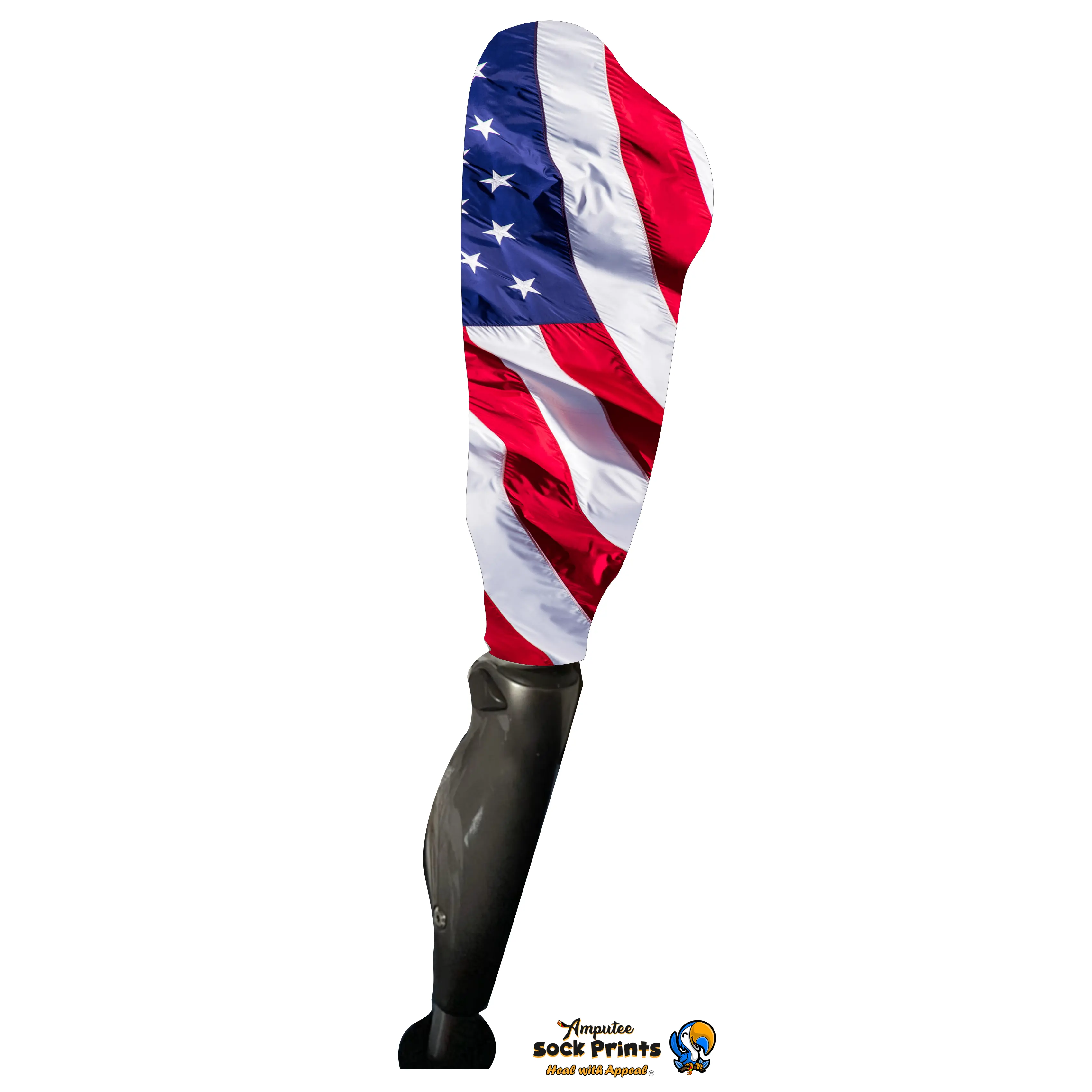 American Flag Prosthetic Sleeve - Breathable Compression Sleeve in Moisture-Wicking Polyester Spandex for Sports & Competition, Breathable Compression Sleeves