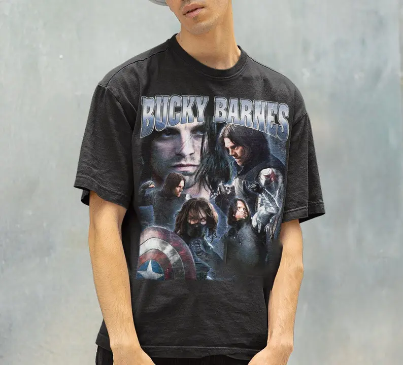 Bucky Barnes Winter Soldier T shirt , Sebastian Stan T Shirt, The Falcon And Winter Soldier Homage T-Shirt, CRK661